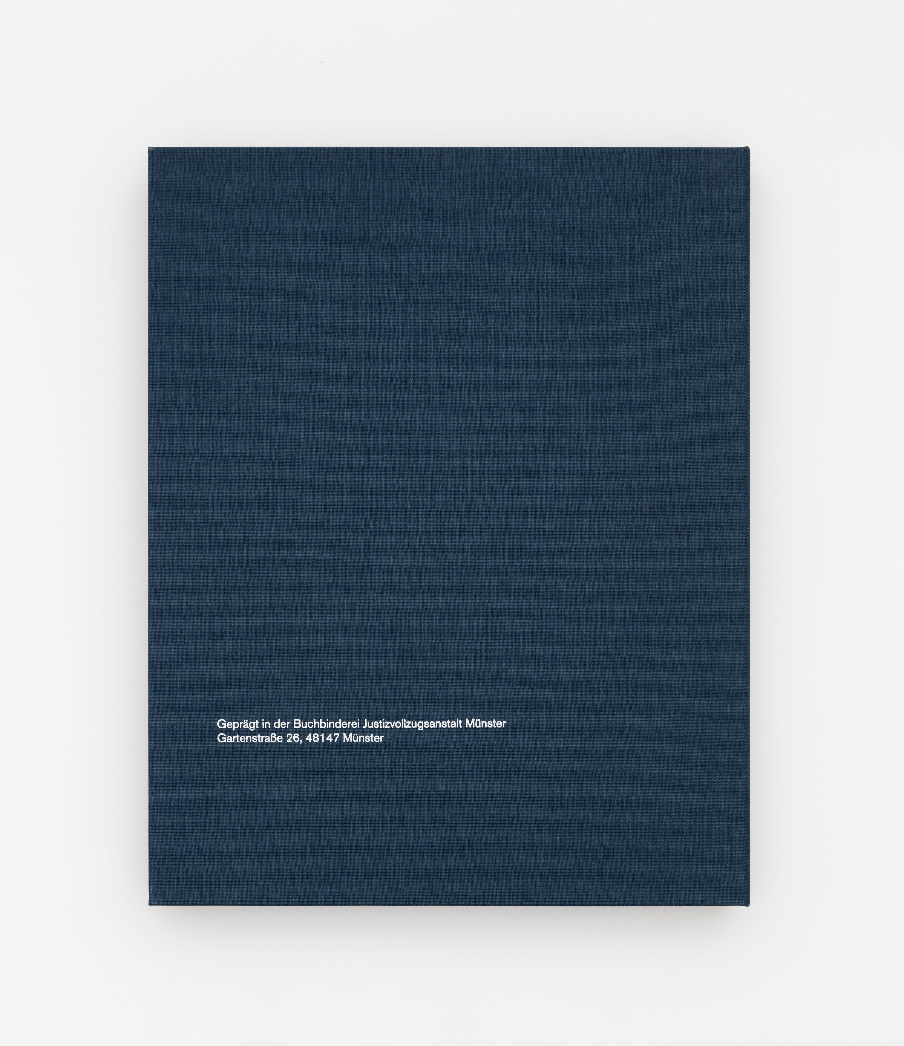 Bookbinding work in blue, piece one