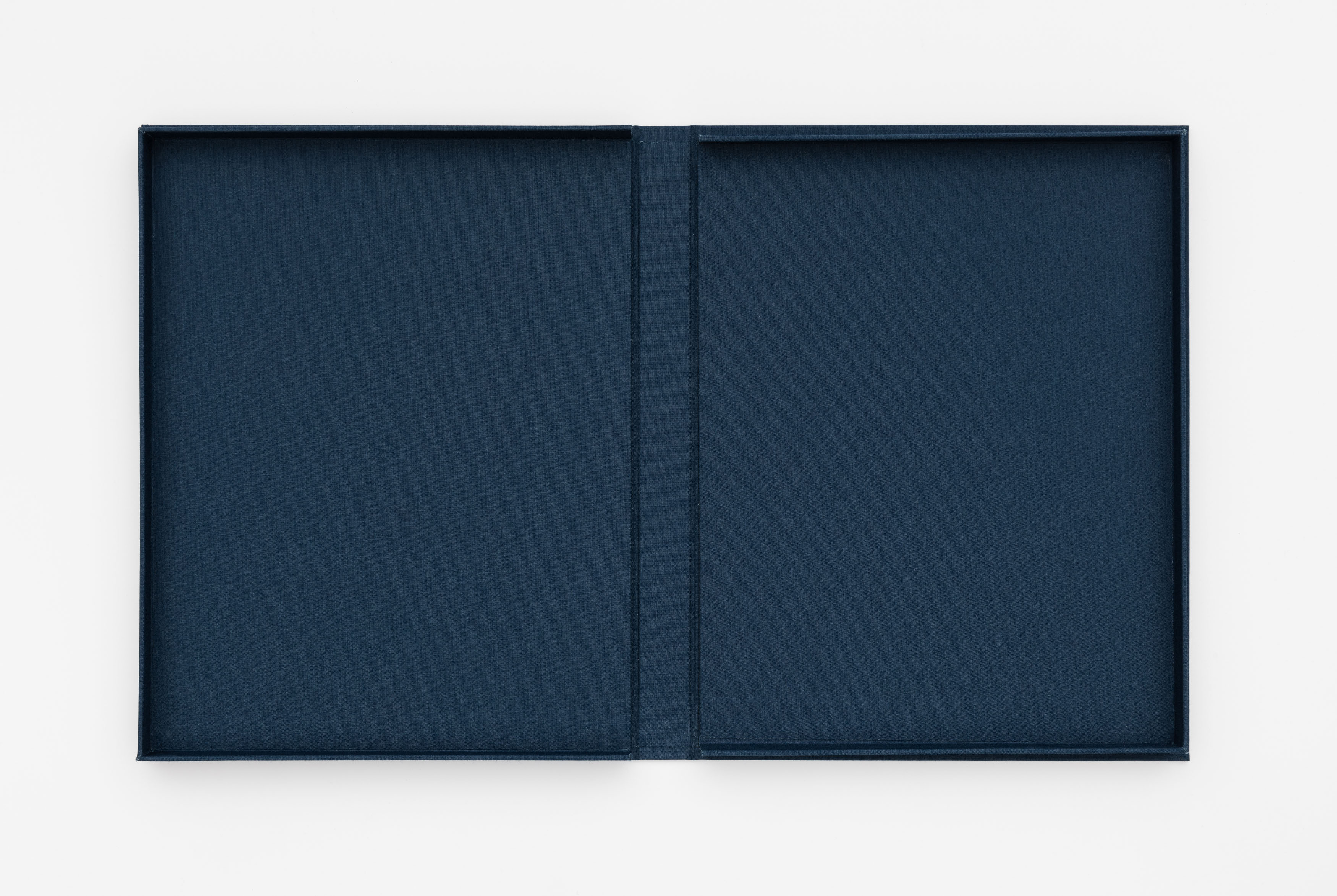 Bookbinding work in blue, piece two