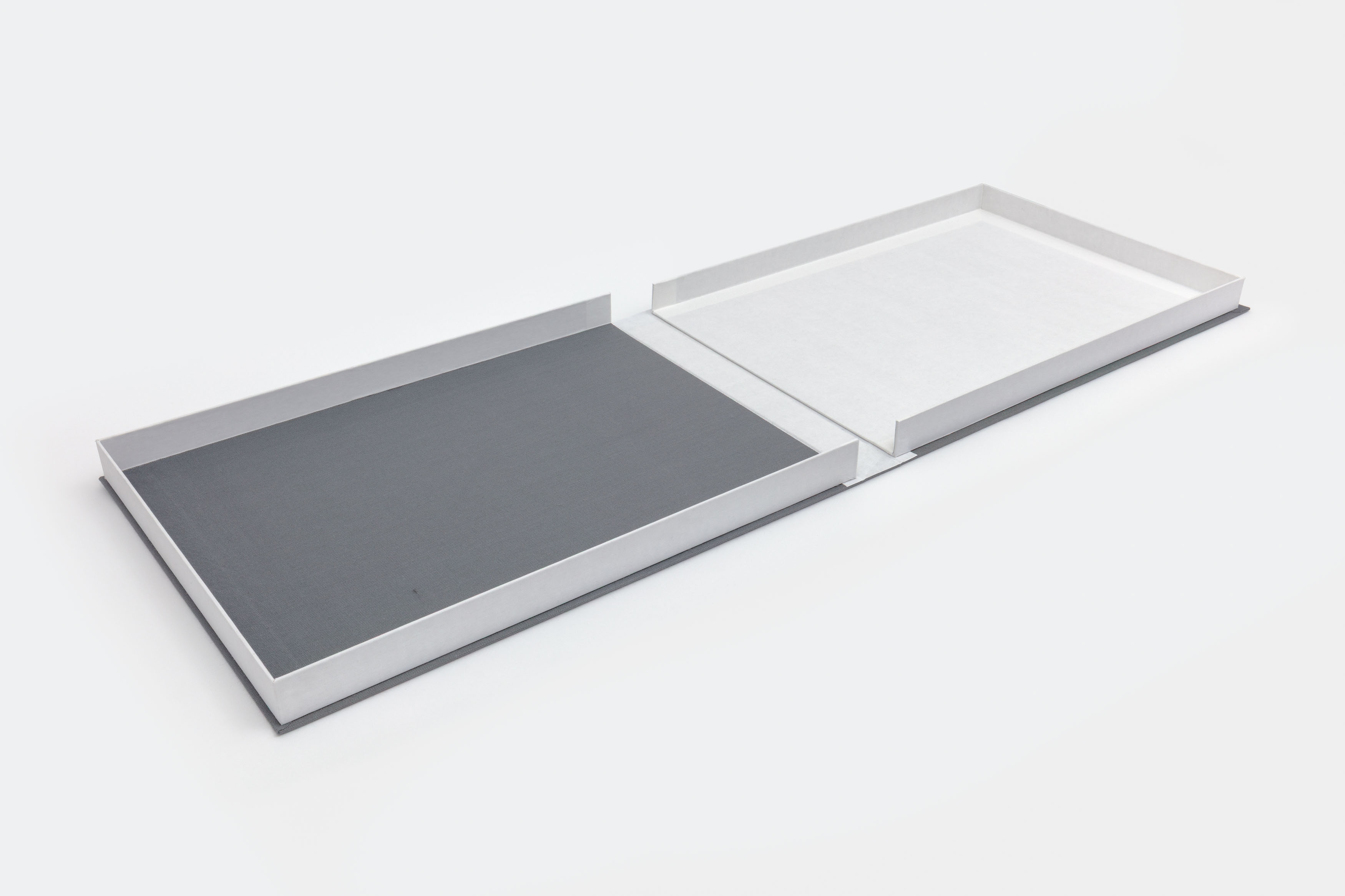 Bookbinding work in gray, piece three