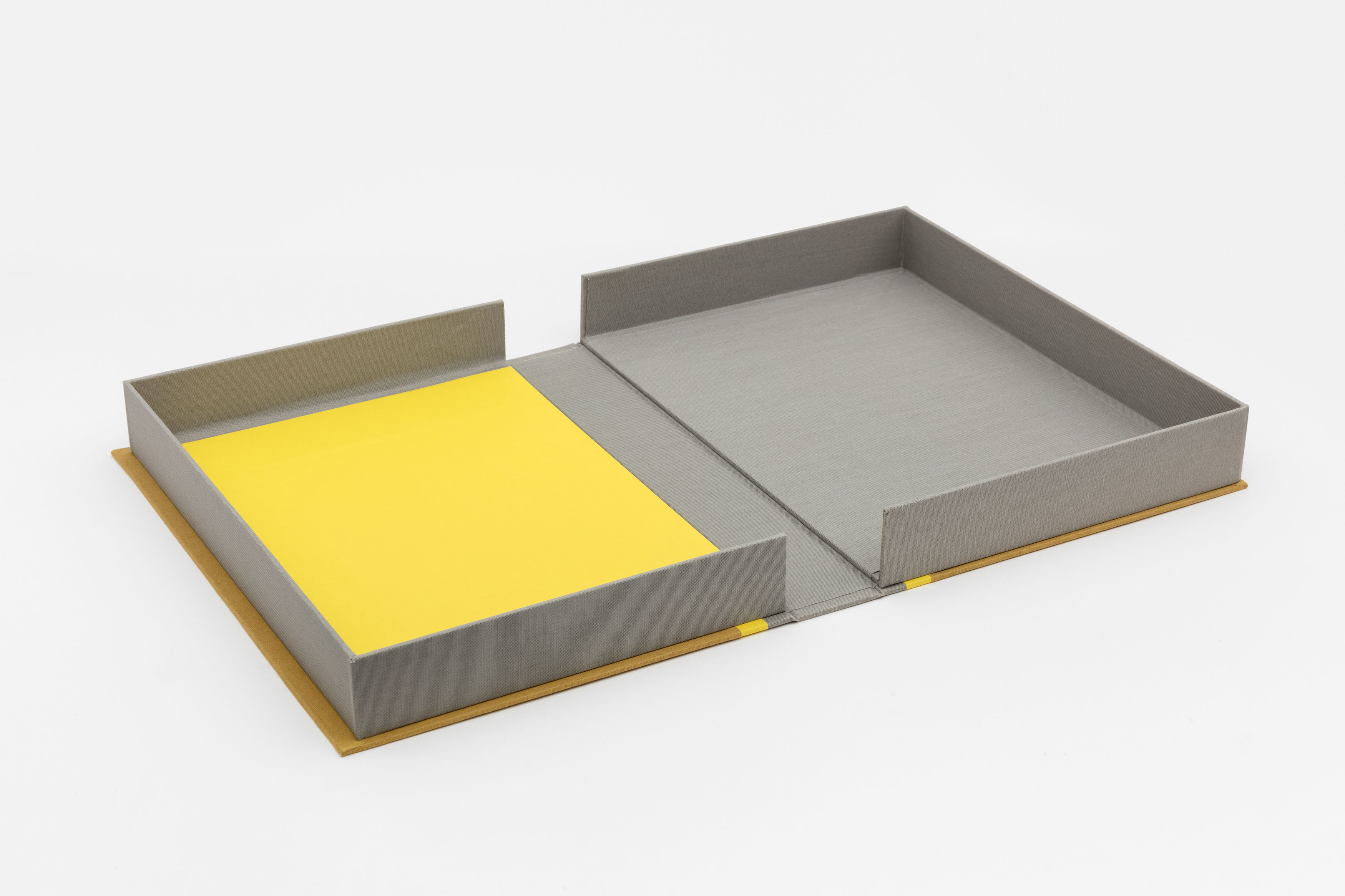 Bookbinding work in yellow, piece one